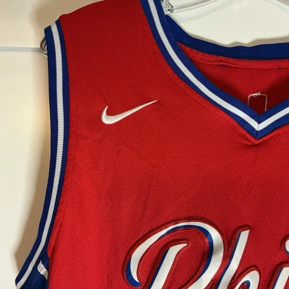 Philadelphia 76ers Ben Simmons #25 Nike Swingman NBA Jersey Mens‎ Red - Picture 4 of 5